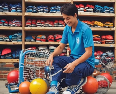 A diverse group of students playing soccer on a sunny field.