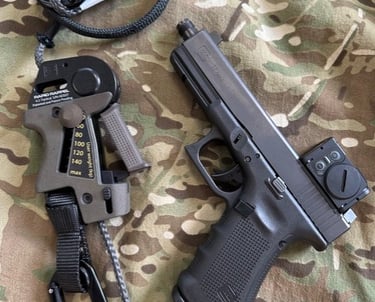 rapid rappel descender with a Glock 