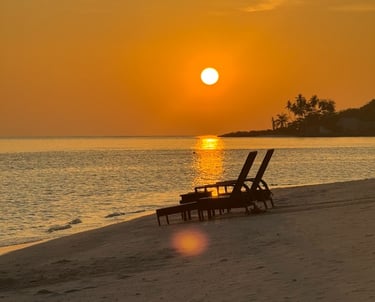 sunset au maldives, la vue de votre prochain voyage
