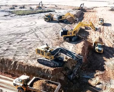 a group of construction workers working on a construction site