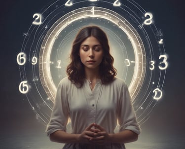 A serene woman practicing self-care in a peaceful environment.