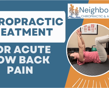 youtube video of chiropractor showing a core exercise for treatment of acute low back pain