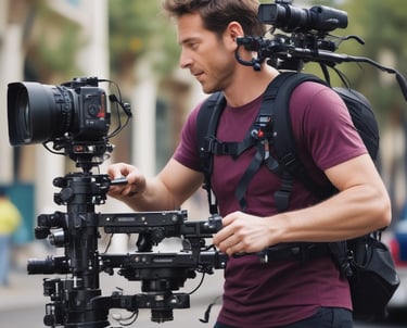 Capturing footage for a productio on location