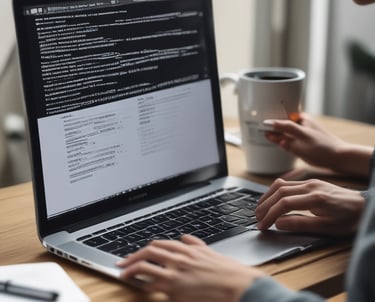 A hand holds a black business card with white text reading 'FORTY TWO Strategy Innovation Design' against a blurred urban skyline backdrop. The sky is clear and blue, suggesting a bright day.