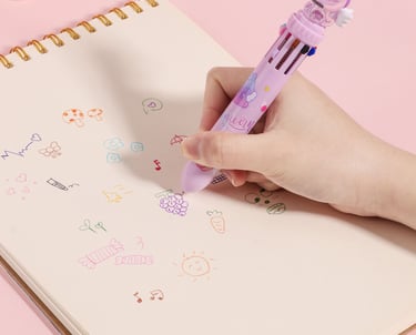 Selezione di cartoleria kawaii di Kerika: quaderni, penne e adesivi colorati per aggiungere creativi