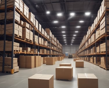 An aerial view of an industrial rooftop filled with various machinery and ductwork. The image features complex networks of pipes, large vents, and possibly HVAC units. The surfaces show signs of rust and wear, indicating age or exposure to the elements.