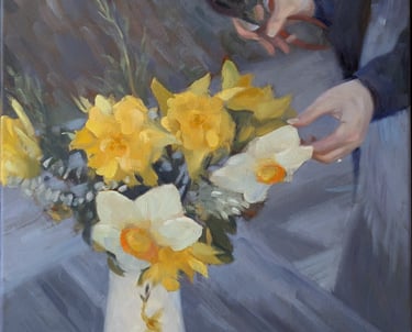 Daffodils - Painting by David Shimp