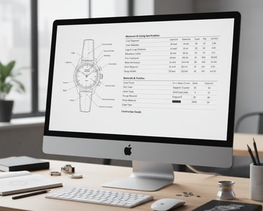 Fashion accessory technical specs by Cavity Studios ensuring precision and production quality.