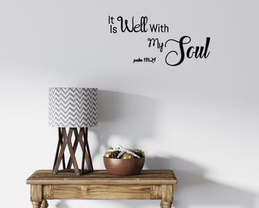 Scripture Wall Decal for Living Room Bedroom Bathroom Office