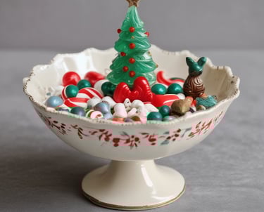 Christmas candy dish