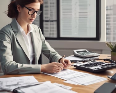An ornate building facade with large, classical columns and a sign reading 'The Canadian Bank of Commerce.' The architecture features detailed stonework and decorative wreaths hanging on the railings.