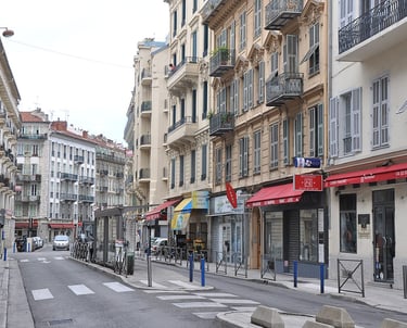 Rue Pastorelli in Nice, France during the day