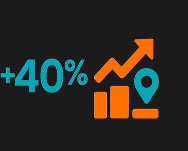 a graphic of a business graphing graphing on a black background