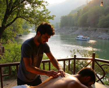 Acupuncture session in Rishikesh with Soulful Destinations. A holistic healing experience