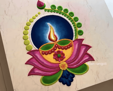 Rangoli Design Anhad Yoga Isha Foundation Diwali Celebrations