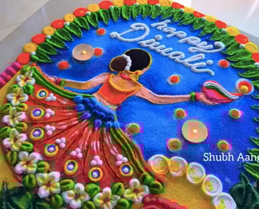 Rangoli Design Anhad Yoga Isha Foundation Diwali Celebrations Handmade