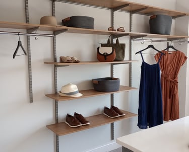 Minimalist closet Union Kentucky -Tina Wilmhoff -RevampT Spaces Organizing Services 