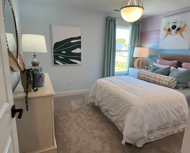 Organized bedroom Union, Kentucky -Tina Wilmhoff -RevampT Spaces Organizing Services -Kim Amlung Pho