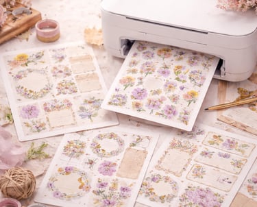 printable scrapbooking and journaling pages with stickers and decorative elements pdf download