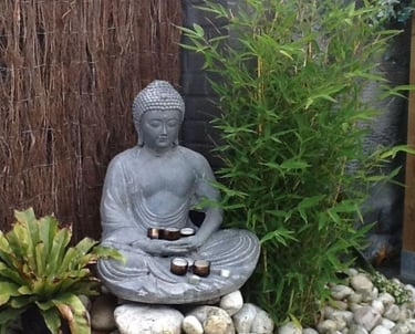 Modern garden landscaping with natural lawn and pathways in Bangalore