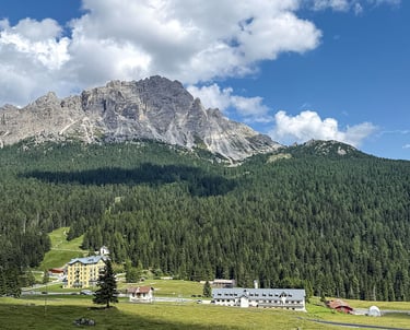 vista sul maestoso Monte Cristallo