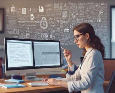 business owner working confidently