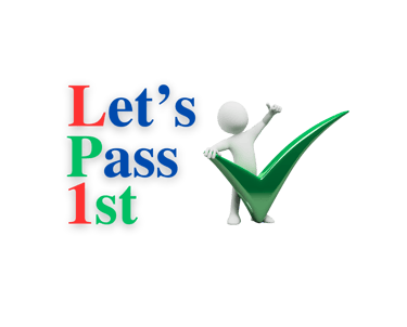 a person with a check mark with let's pass 1st advertisement recommending to others. 