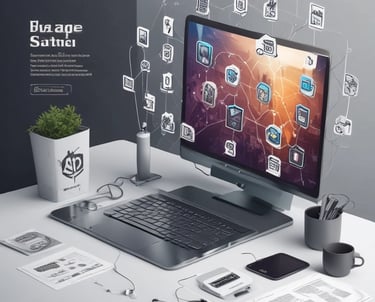 can you create an image that show my services. my company provides the services like mobile app deve