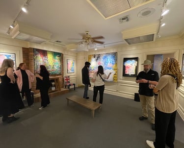 Falling Star Gallery's first artist of 2025, K.I., at the opening reception