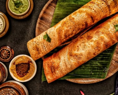 Dosa with chutneys