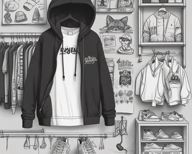 A modern retail store featuring sleek wooden furnishings and curved wooden ceiling designs. Several laptops and electronic devices are displayed on minimalist wooden tables. The store has large glass windows allowing natural light to illuminate the interior. Customers are seen browsing the products.