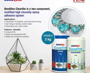 Bondone Cleartite high viscosity epoxy resin and hardener.