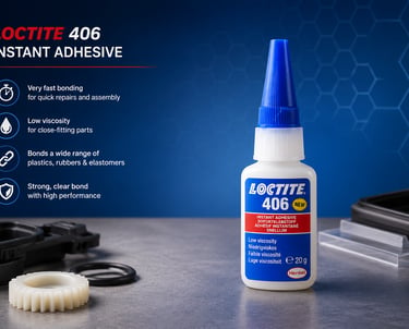 Loctite 406 plastic and rubber adhesive