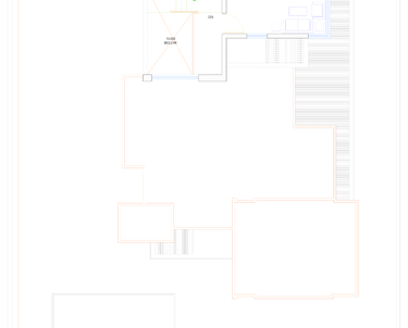 a floor plan of a house with a kitchen and living room
