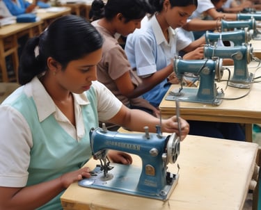 A health camp providing free medical check-ups to locals.