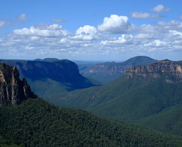 The 3 sisters rock on Blue Mountain