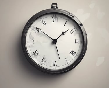 round black and brown analog clock