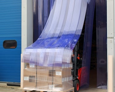 ستائر من شريط PVC مضلع