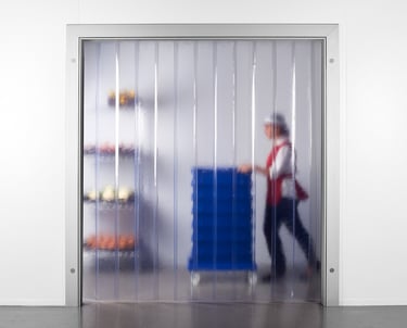 ستائر شريطية PVC قطبية للغرف الباردة