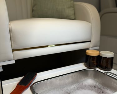 image of manicure seats, with a foot soak