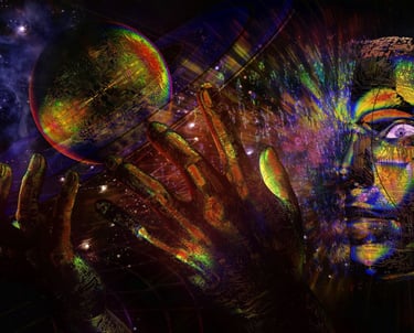 image abstraite illustrant la mort de l'ego