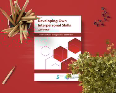 Inside pages of Worcestershire College workbook featuring structured educational content.