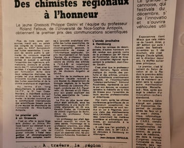 Projet sauvegarder olf'active pour la mémoire de la science des odeurs