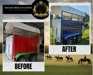 Before and After Horse Float Refurbishment
