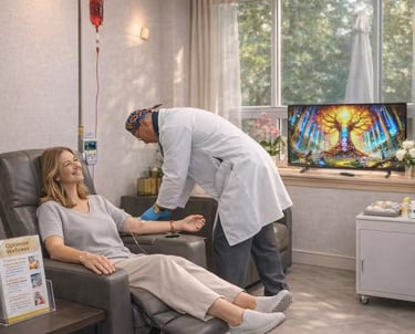 Medical professional performing Ozone Therapy for full-body detox and immune support at Optimum Well