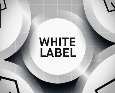 a white label on a white label on a white background