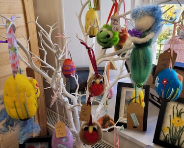 Brenda Christison felted eggs