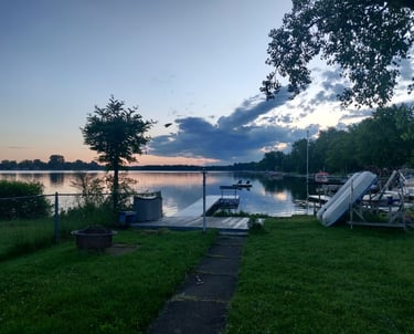Lake view with paddleboat vrbo airbnb dock short term rental