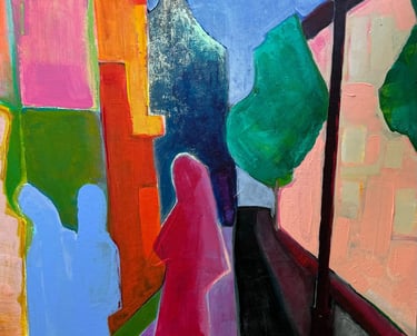 Calle Mayor - acrylic on board