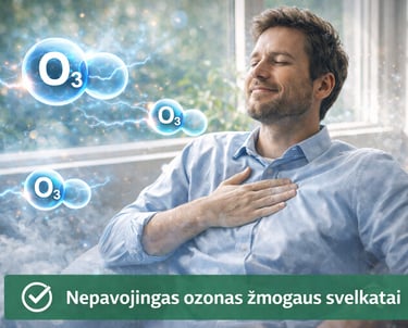 alergenų šalinimas ozonu, dulkių erkučių naikinimas ozonu, trobagrybio naikinimas ozonu, ozonavimo